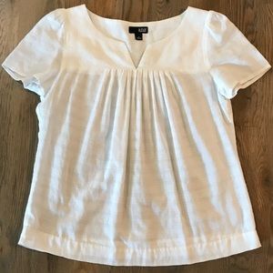 White Pleated Shell - Medium